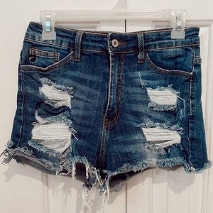Denim Ripped Shorts